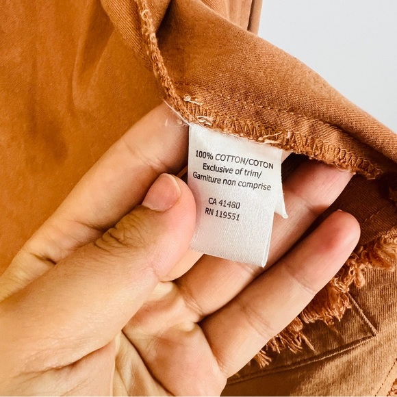 Gentle fawn Camel Button Up Raw Hem oversized Jacket Women Size XS - Picture 12 of 14